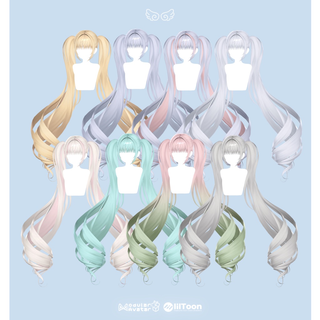 【 13アバター対応 】 Roll Twintail