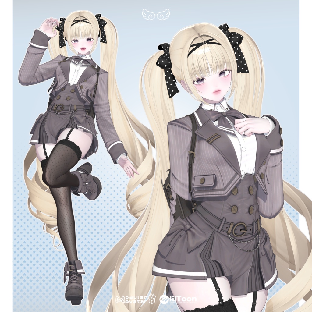 【 13アバター対応 】 Roll Twintail
