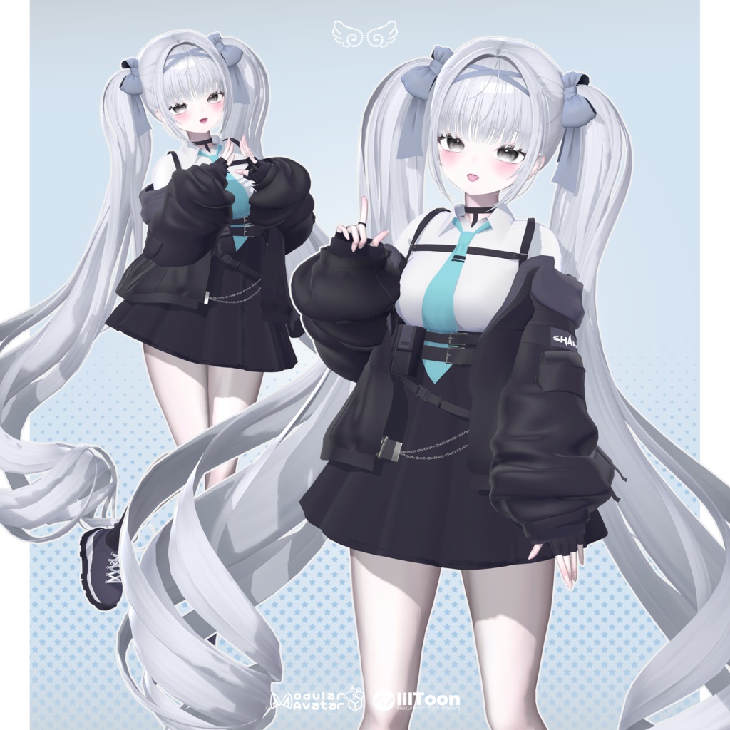 【 13アバター対応 】 Roll Twintail