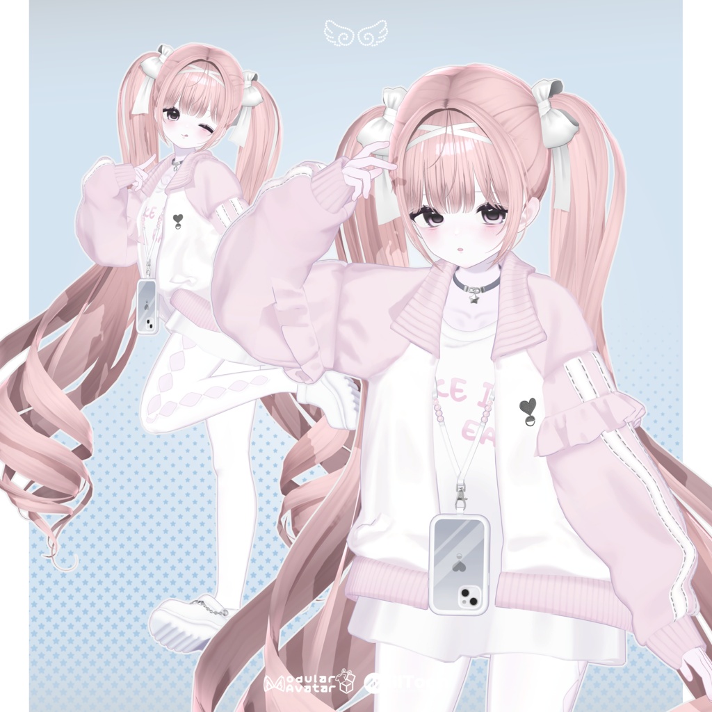 【 13アバター対応 】 Roll Twintail