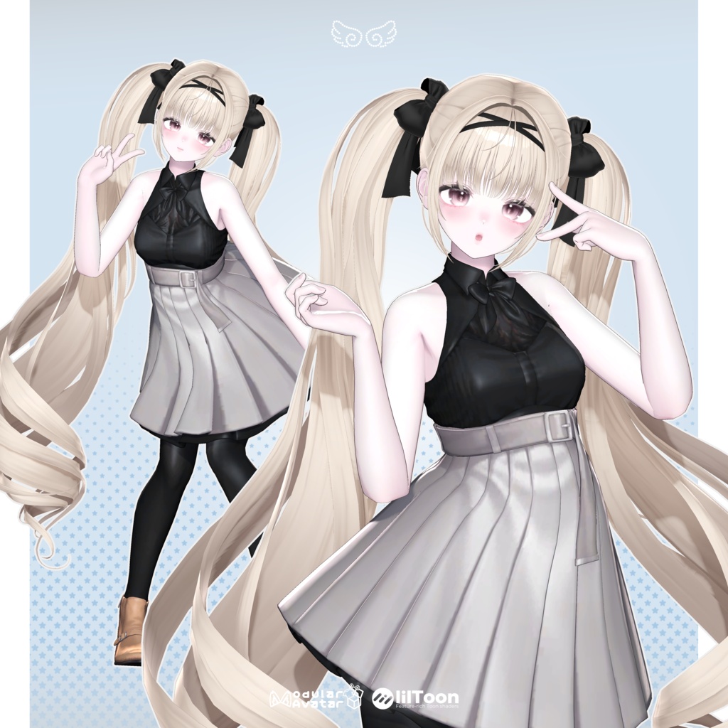 【 13アバター対応 】 Roll Twintail