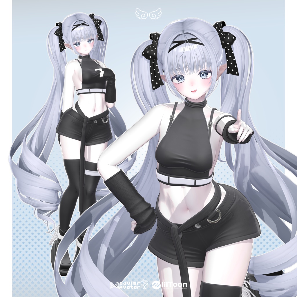 【 13アバター対応 】 Roll Twintail