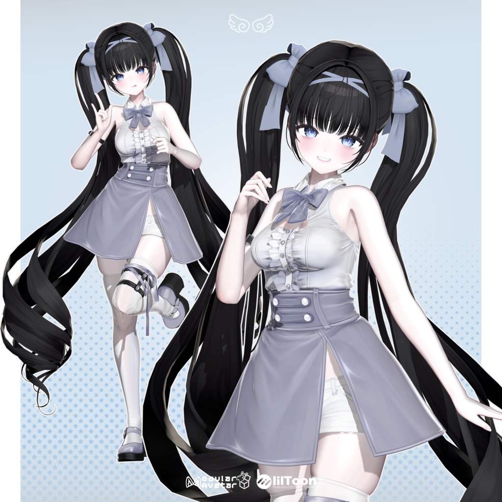 【 13アバター対応 】 Roll Twintail