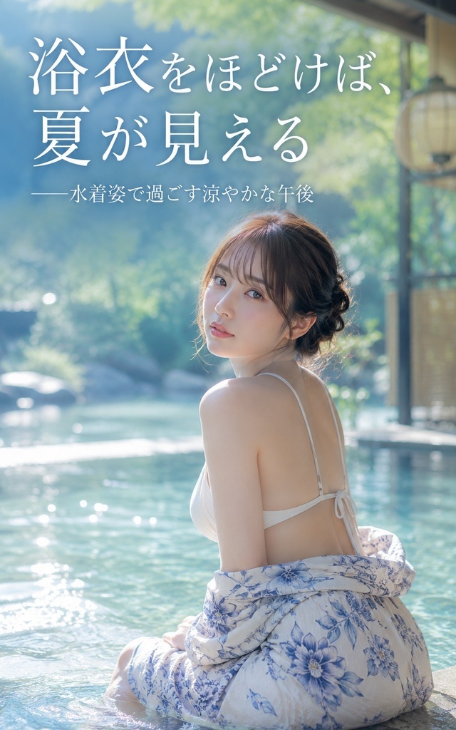 浴衣をほどけば、夏が見える ――水着姿で過ごす涼やかな午後