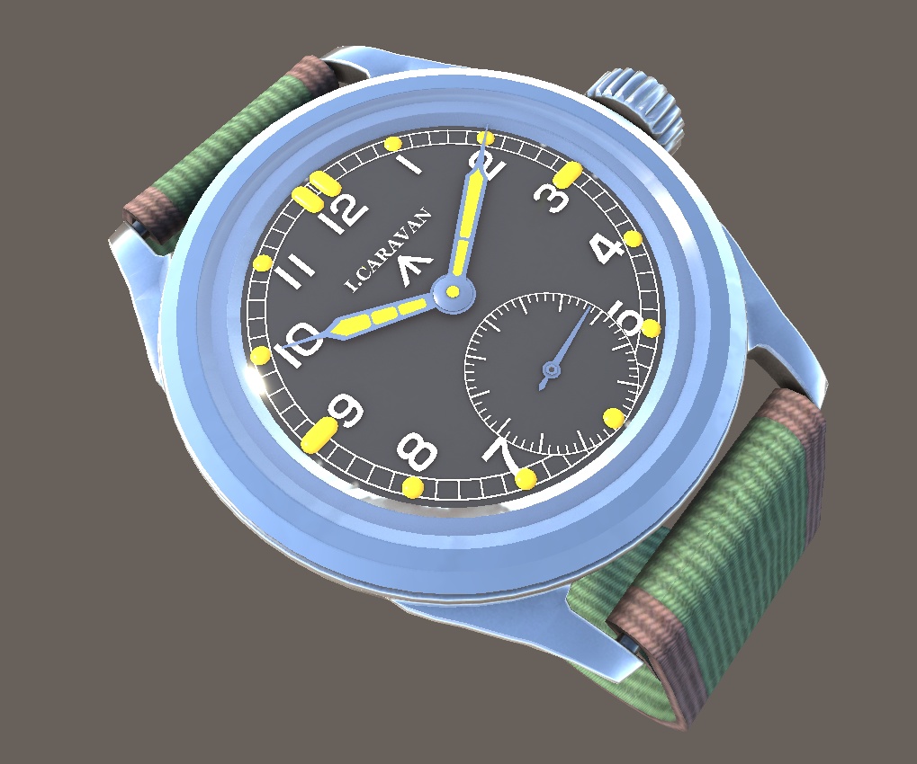 【VRChat向け】ミリタリー風腕時計(カラバリ3種)
