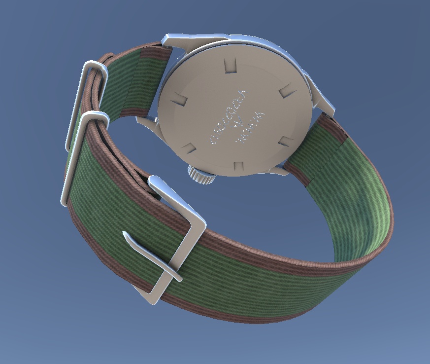 【VRChat向け】ミリタリー風腕時計(カラバリ3種)
