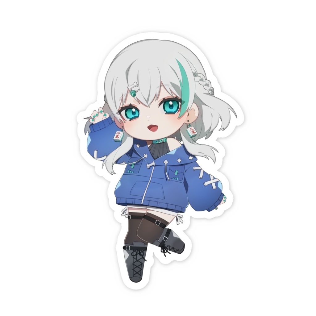 【ステッカー】会犬【ミニキャラ】