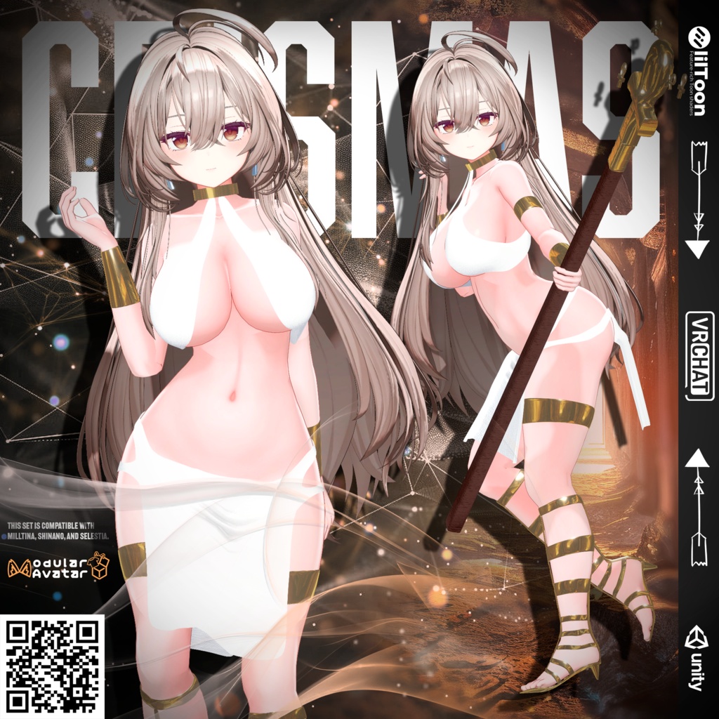 🎁【Free】Sunveil | ☀️ Egyptian Clothing Set (3アバター対応) | 🏺古代エジプト風衣装