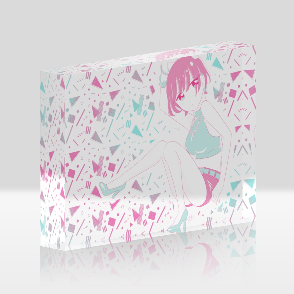 はこづめガールのアクリルブロック