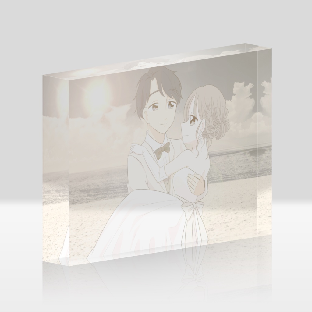 セピアウエディングのアクリルブロック