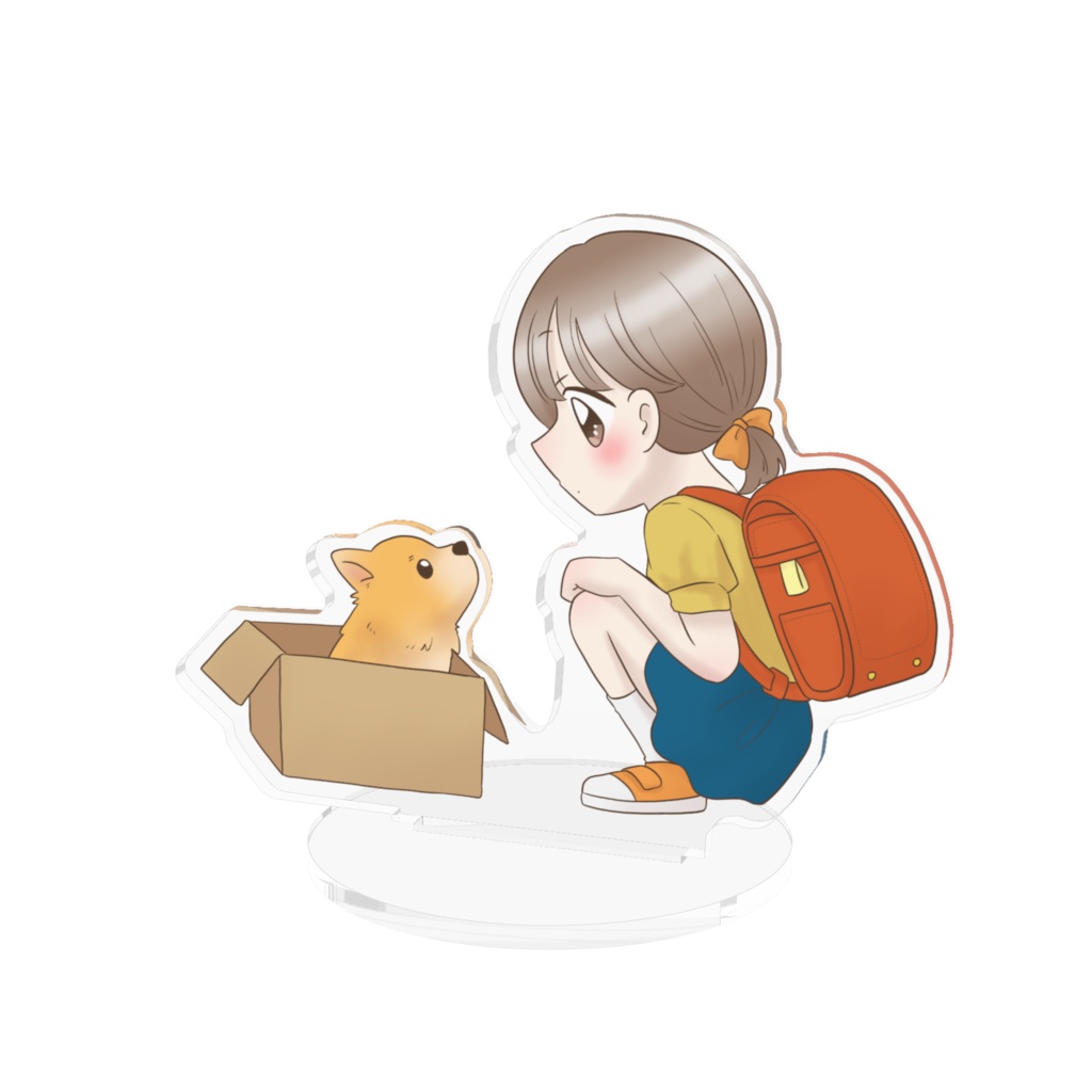 夕暮れわんこのアクリルフィギュア