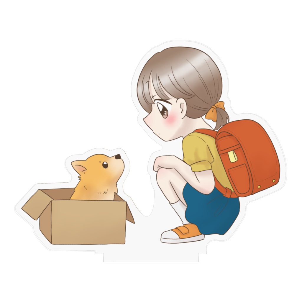 夕暮れわんこのアクリルフィギュア