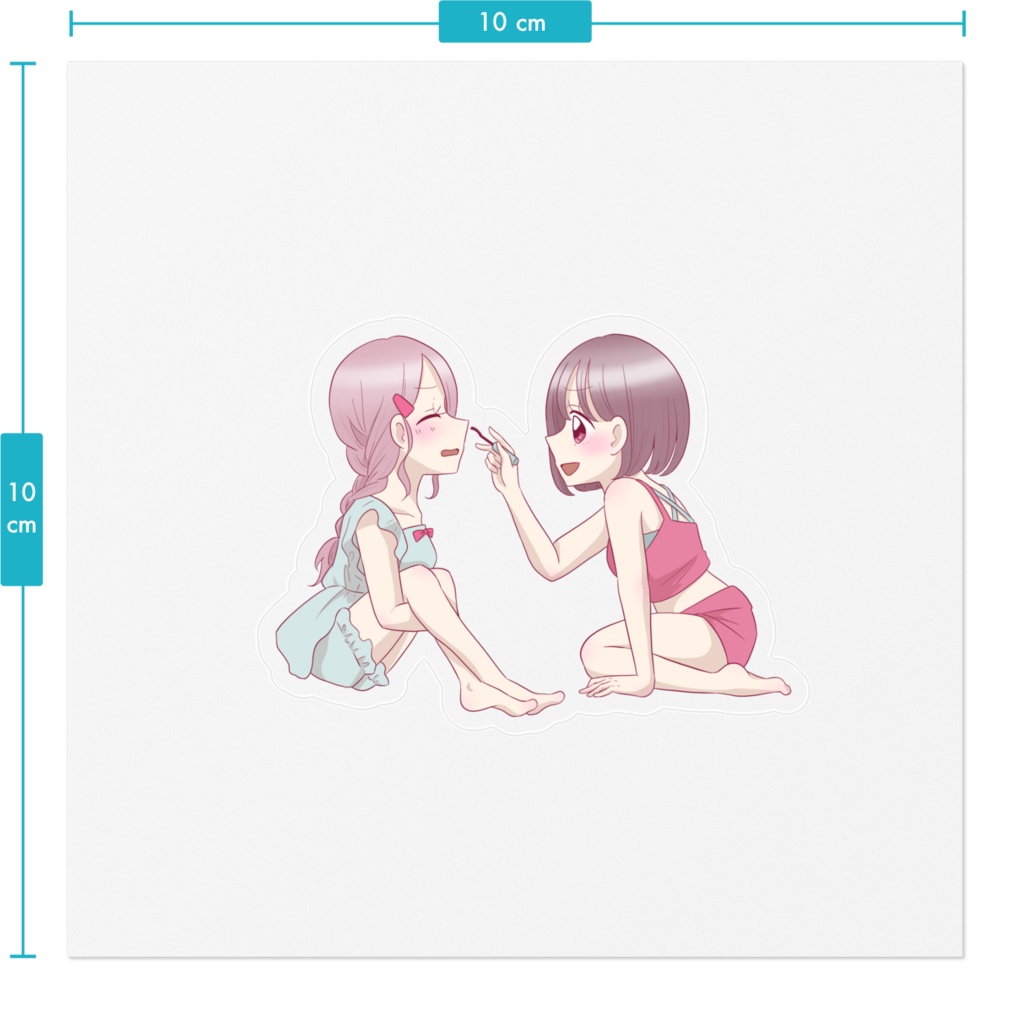 お泊まり女子会のステッカー