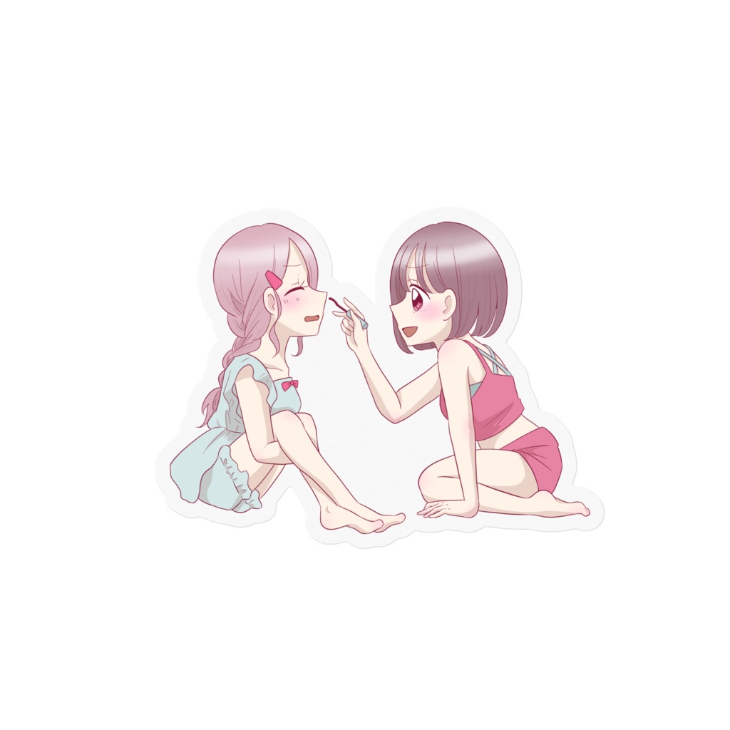 お泊まり女子会のステッカー