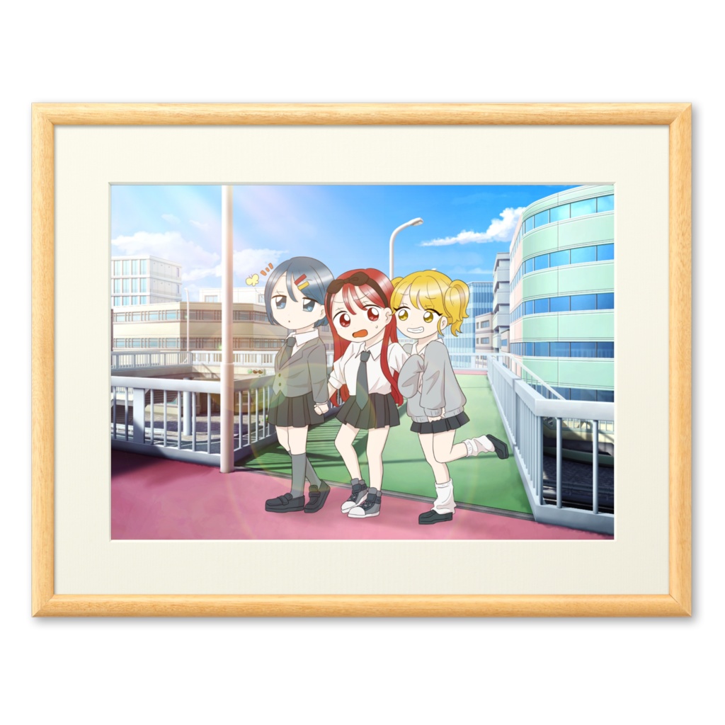 信号トリオの複製画