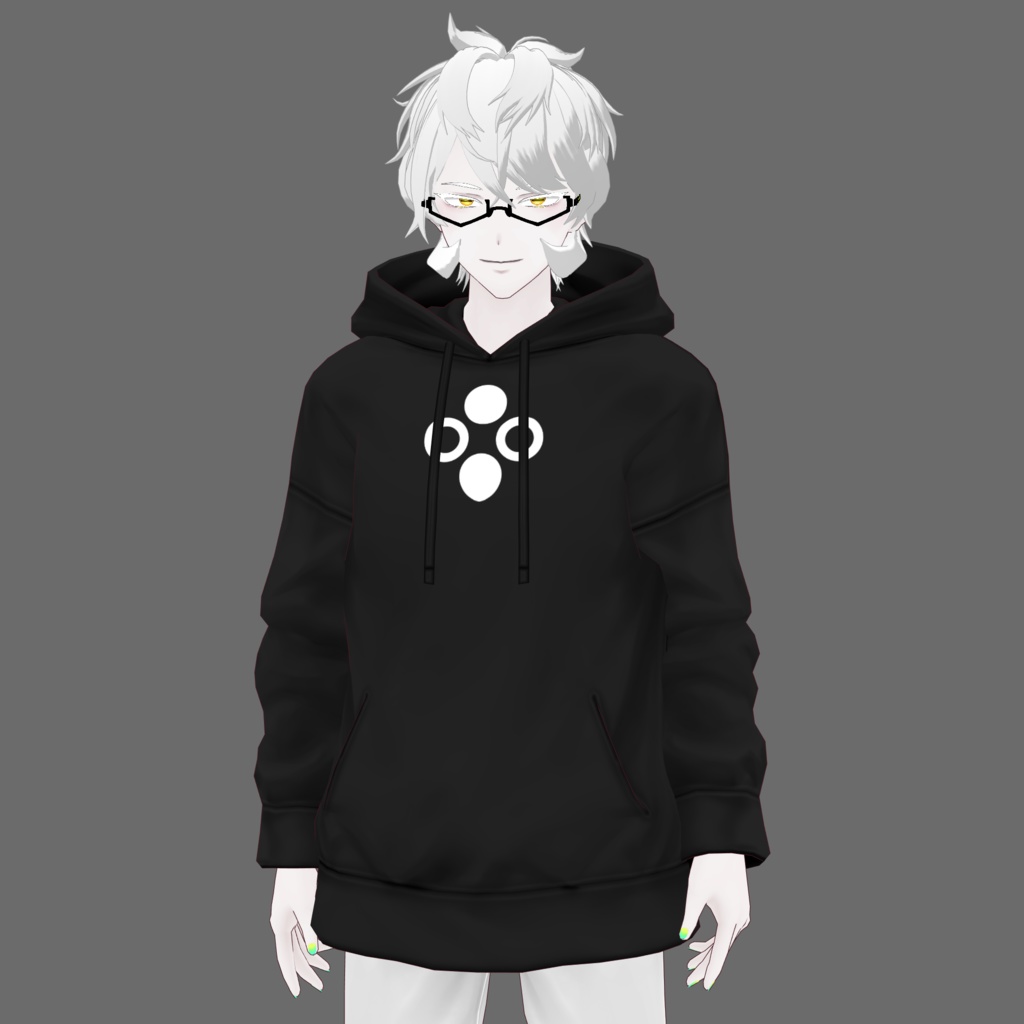 [VRoid/Free] Basic Hoodie Black ベーシックパーカー ブラック #Revirsi rv0001-k