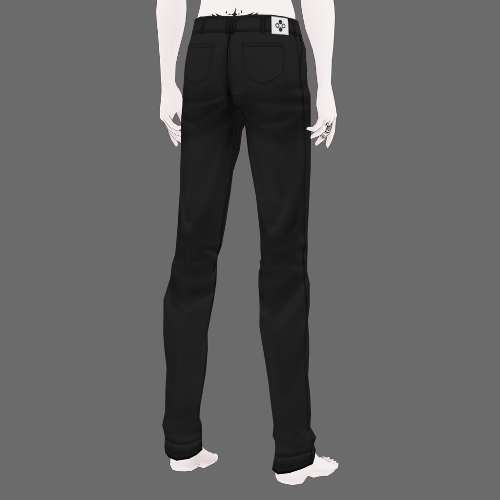 [VRoid/Free] Basic Pants Black ベーシックパンツ ブラック #Revirsi rv0002-k