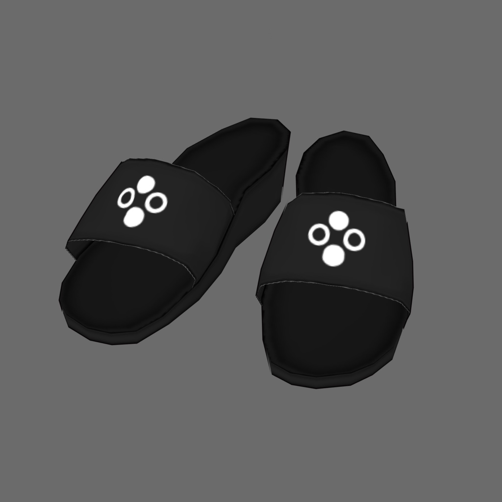 [VRoid/Free] Basic Sandal Black ベーシックサンダル ブラック #Revirsi rv0003-k