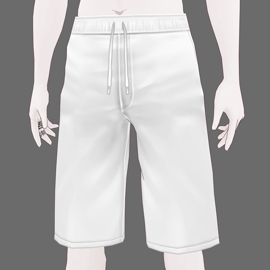 [VRoid/Free] Basic Shorts White ベーシックハーフパンツ ホワイト #Revirsi rv0010-w