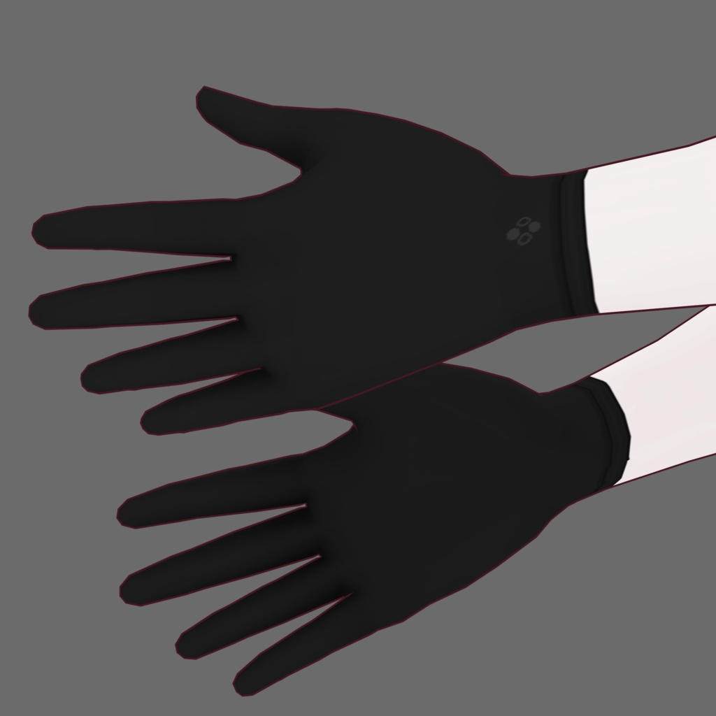 [VRoid/Free] Basic Gloves Black ベーシックグローブ ブラック #Revirsi rv0012-k