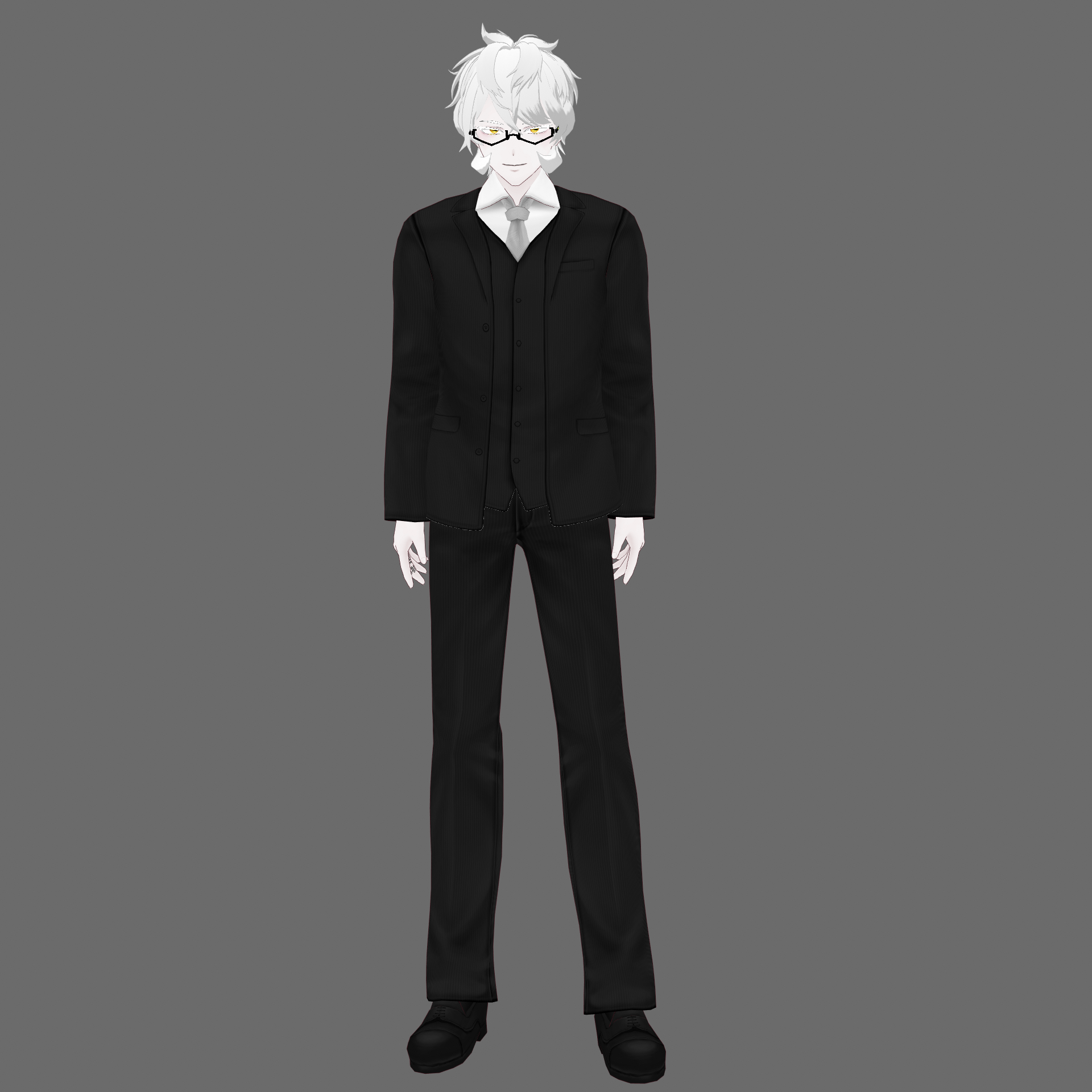 [VRoid/Free] Classic Three-Piece Suits Black/Gray/White クラシックスリーピーススーツ ...