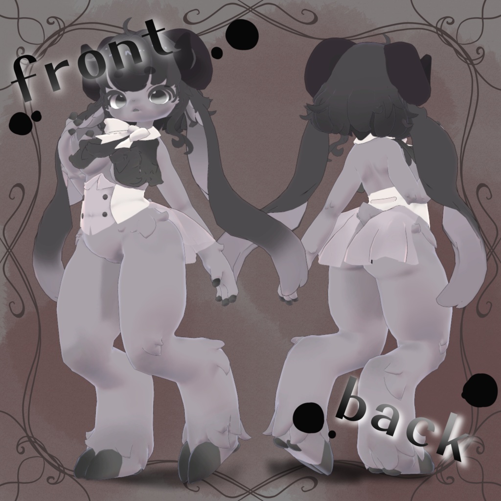 オリジナル3Dモデル 「羊山羊」