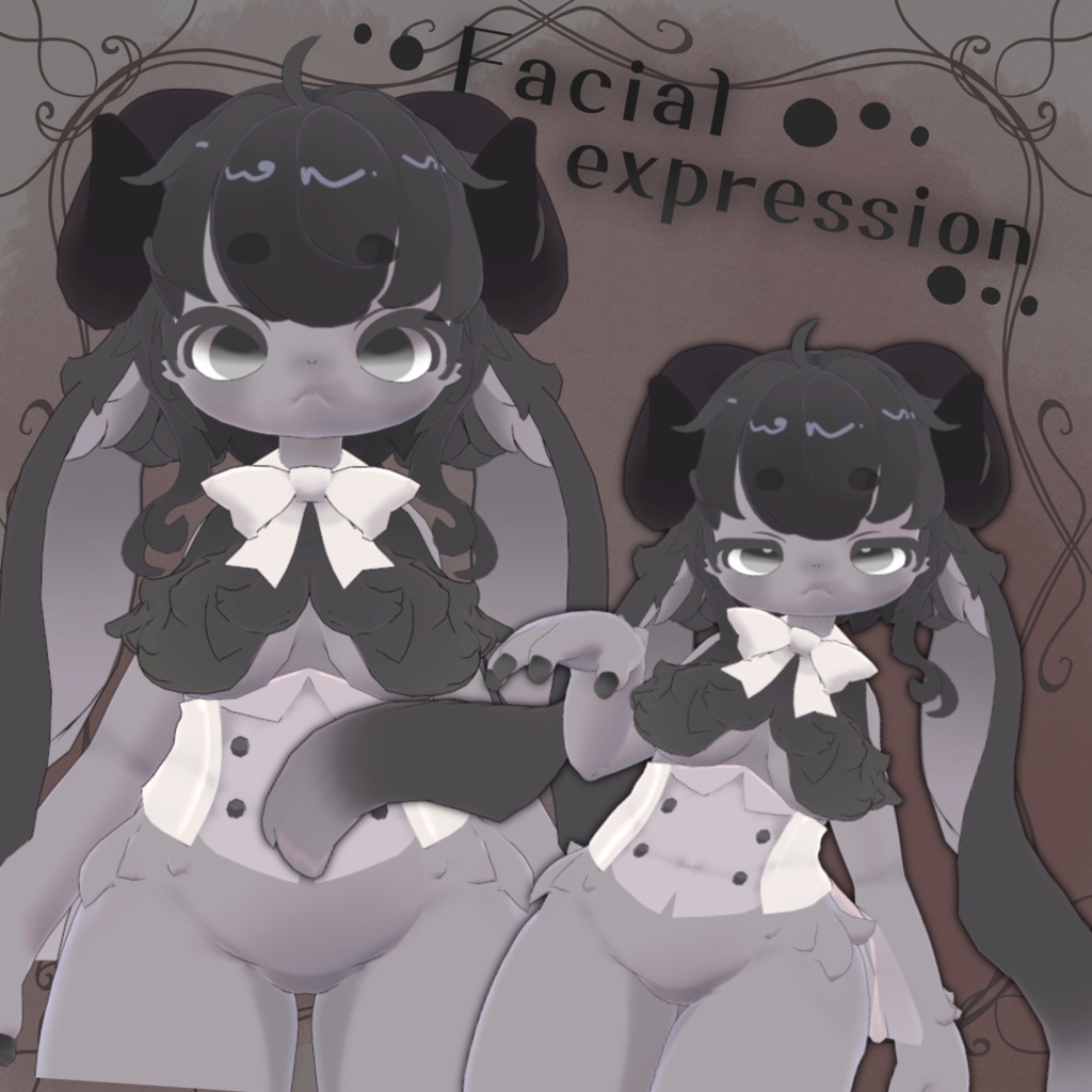 オリジナル3Dモデル 「羊山羊」