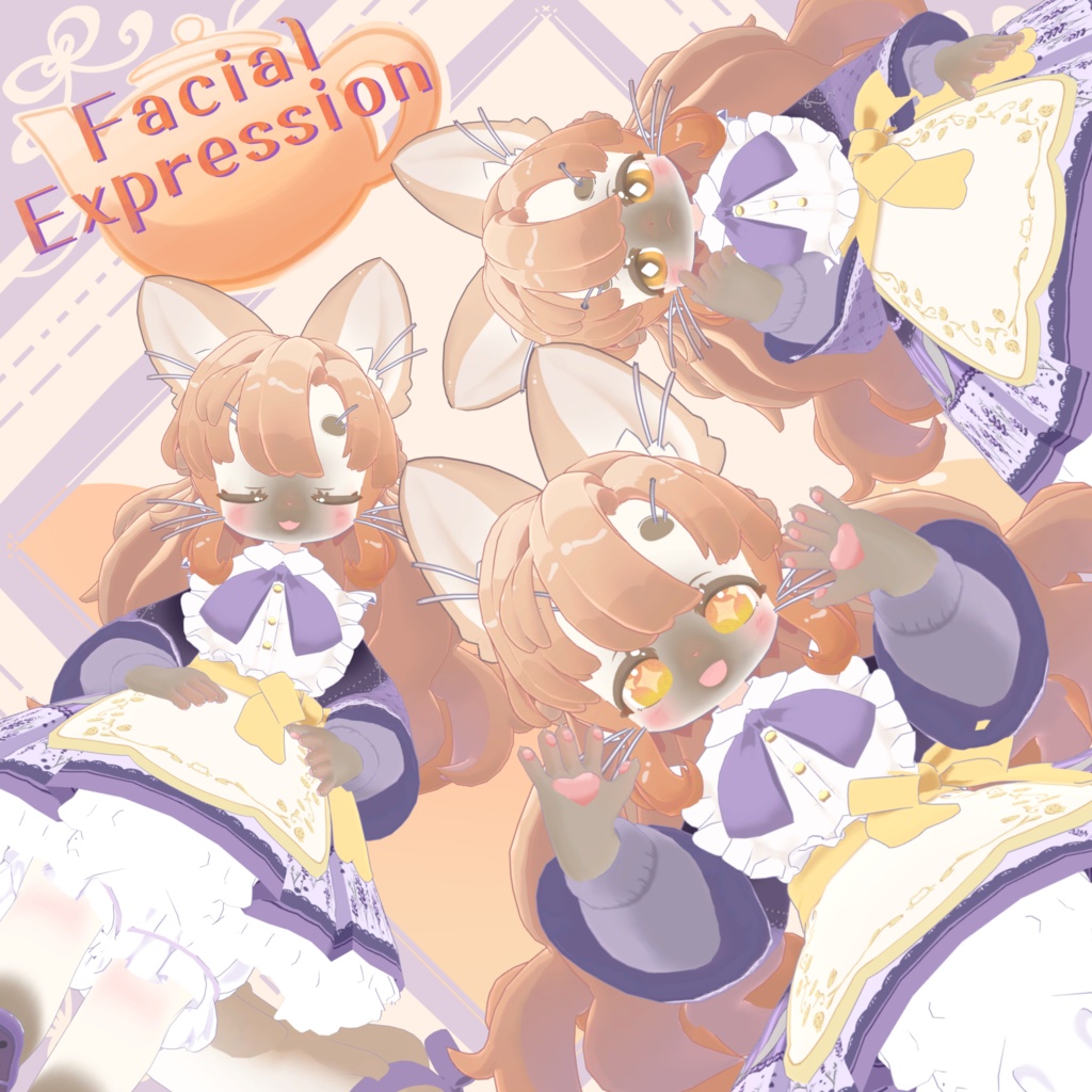 オリジナル3Dモデル 「ねこミルクティーのルクティカちゃん」