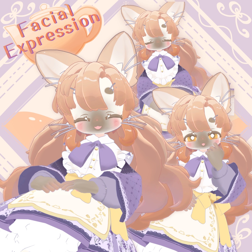 オリジナル3Dモデル 「ねこミルクティーのルクティカちゃん」