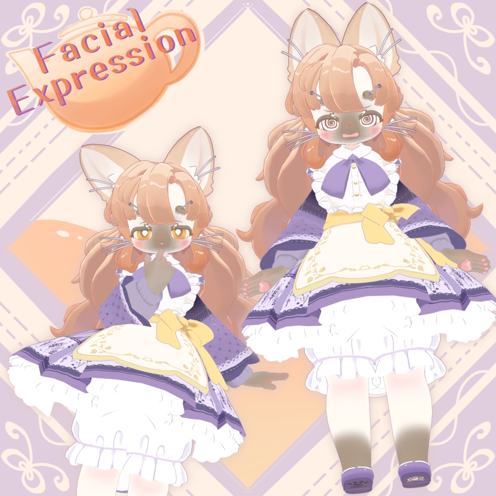 オリジナル3Dモデル 「ねこミルクティーのルクティカちゃん」