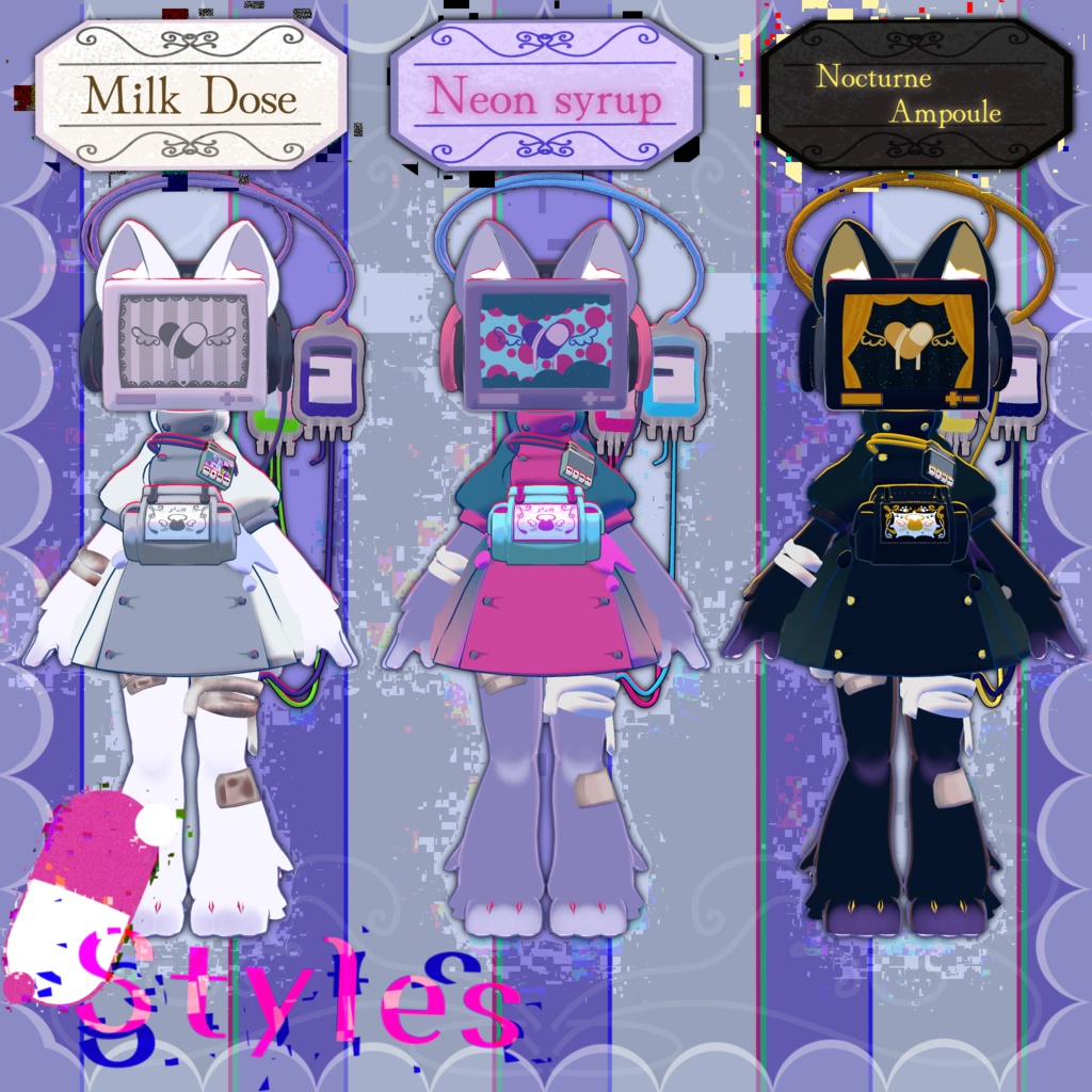 オリジナル3Dモデル 「XXX-cat(ネコをかぶっている)」