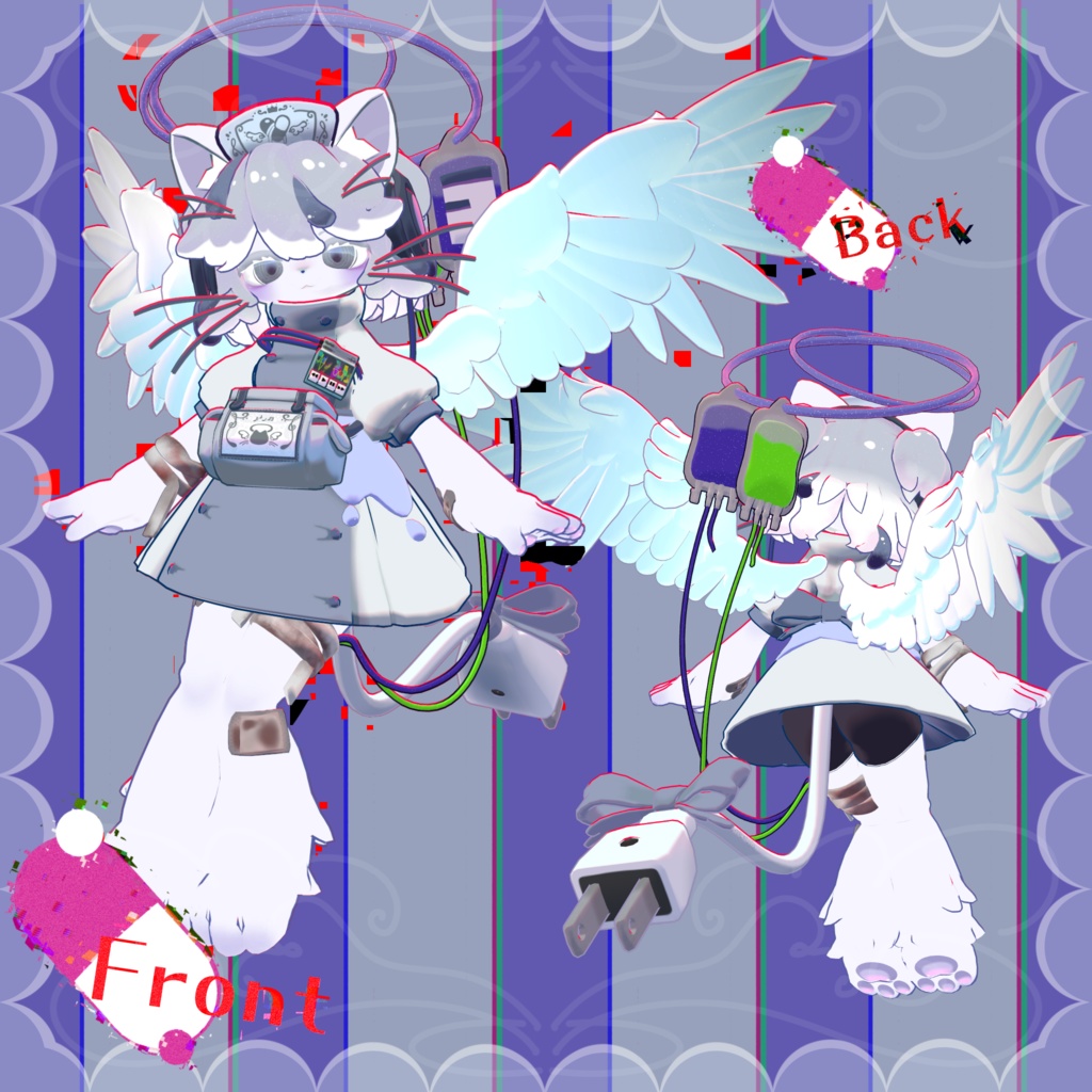 オリジナル3Dモデル 「XXX-cat(ネコをかぶっている)」