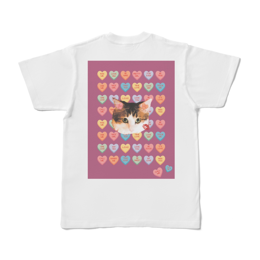 もものTシャツ-13 (正面プリントバージョンと背面プリントバージョン)