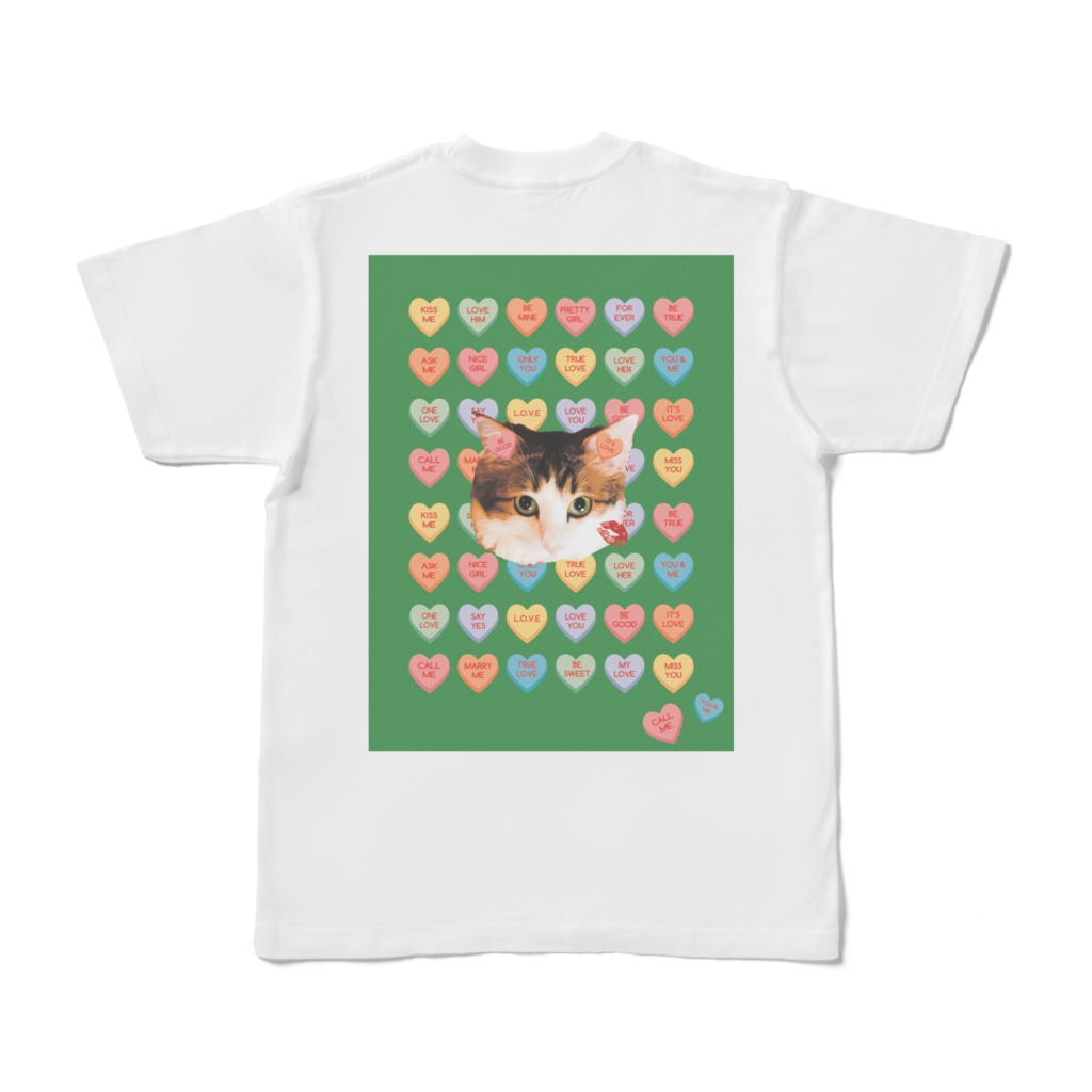 もものTシャツ-13 (正面プリントバージョンと背面プリントバージョン)