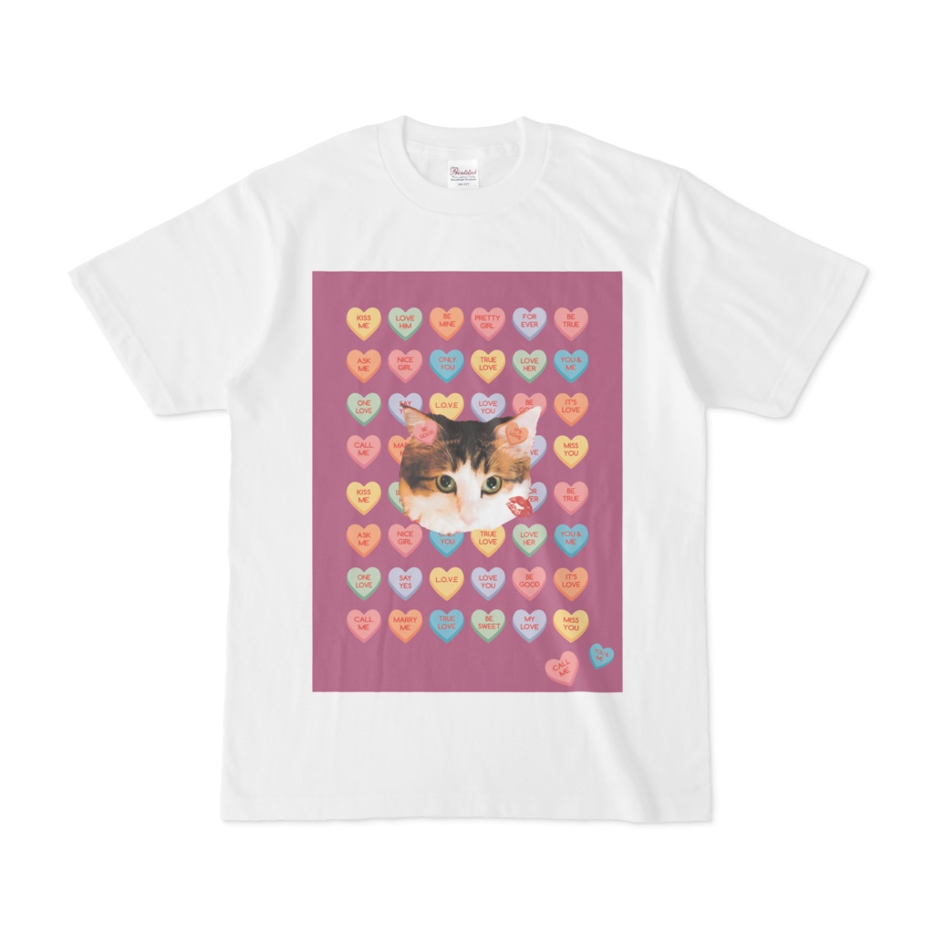 もものTシャツ-13 (正面プリントバージョンと背面プリントバージョン)