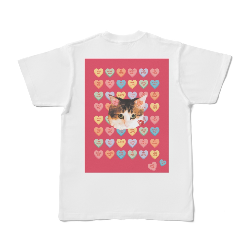 もものTシャツ-13 (正面プリントバージョンと背面プリントバージョン)