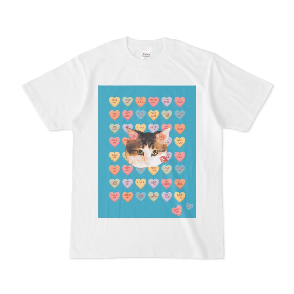 もものTシャツ-13 (正面プリントバージョンと背面プリントバージョン)