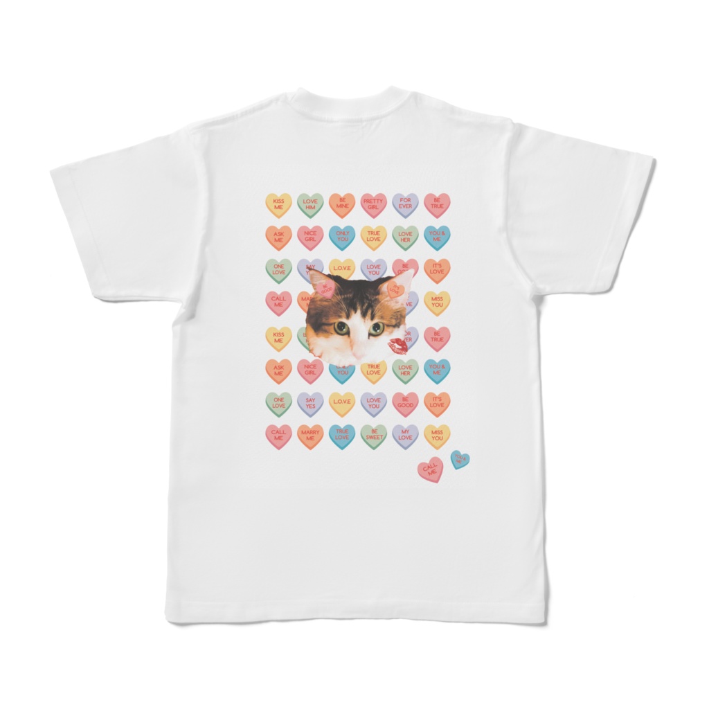 もものTシャツ-13 (正面プリントバージョンと背面プリントバージョン)