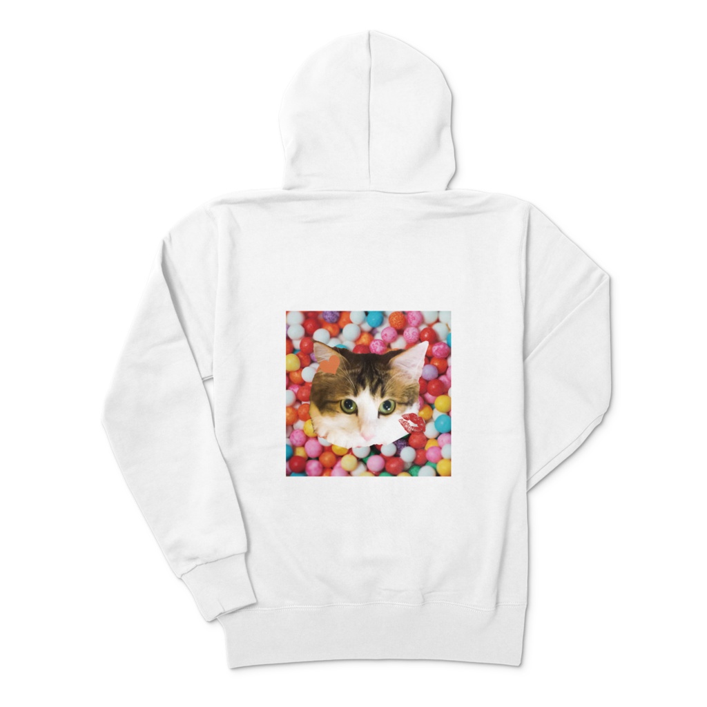 もものパーカー03(背面プリント)