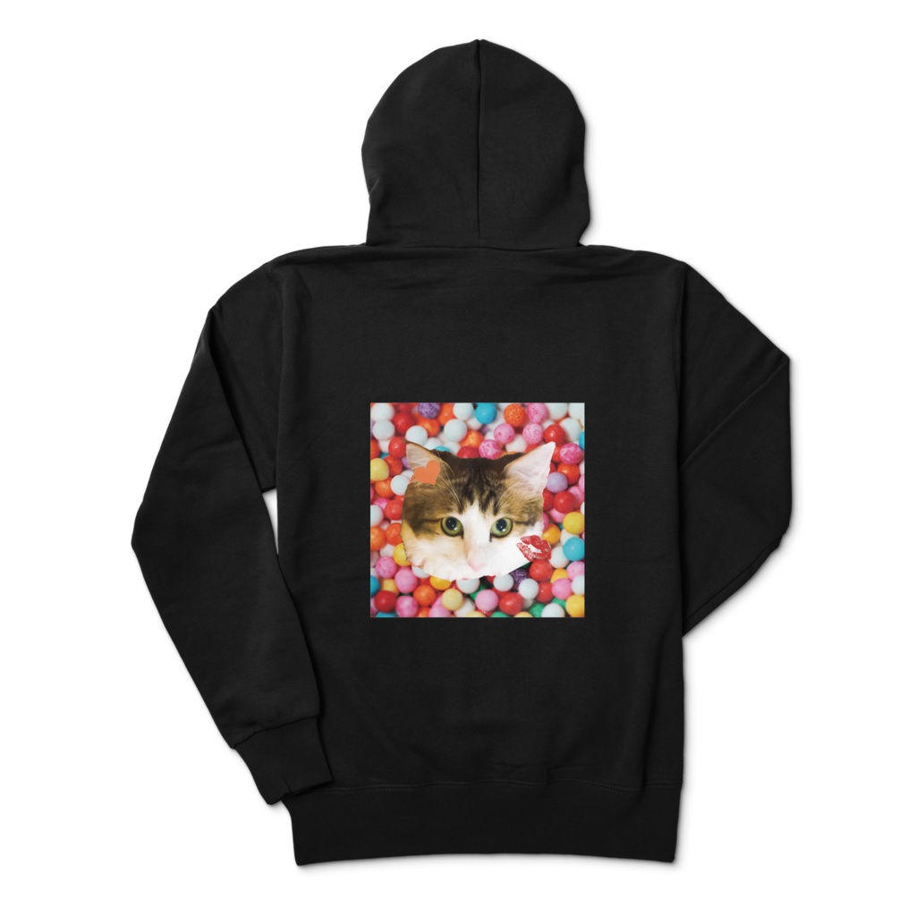 もものパーカー03(背面プリント)