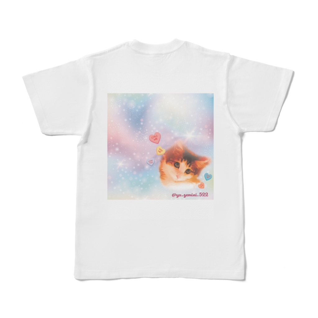 もものTシャツ-21 (マーブル) (ユニコーン) (キキララ)-背面プリント