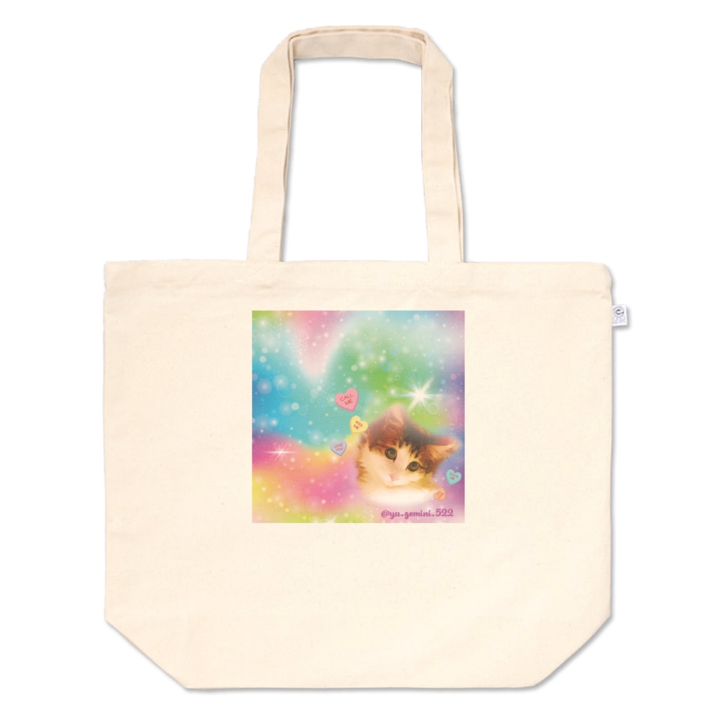 もものトートバッグ L -04 (もも顔のみプリント)