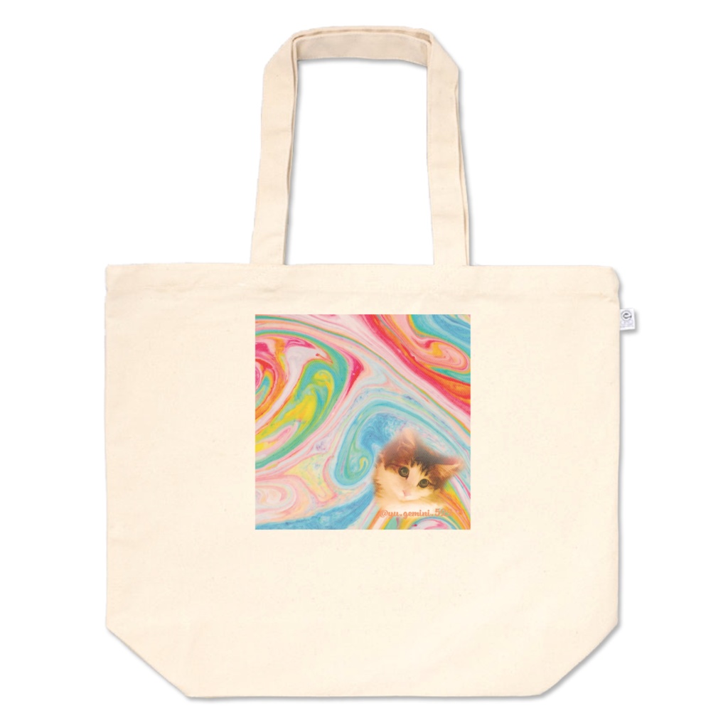 もものトートバッグ L -04 (もも顔のみプリント)