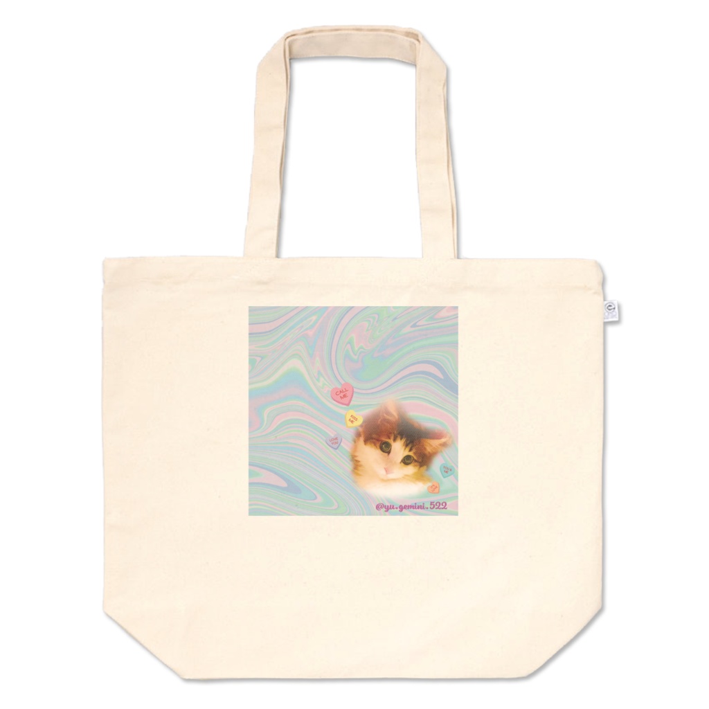 もものトートバッグ L -04 (もも顔のみプリント)