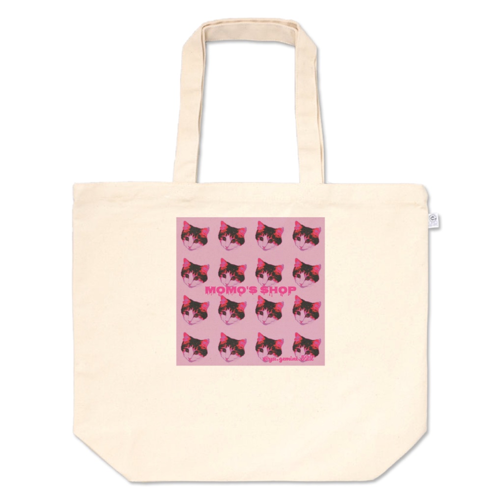 もものトートバッグ L