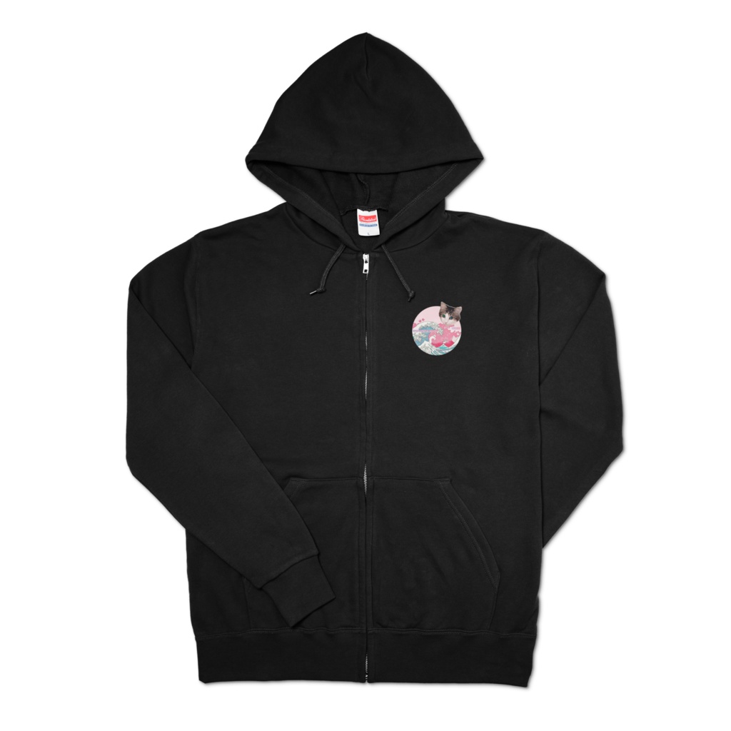 もものジップパーカー