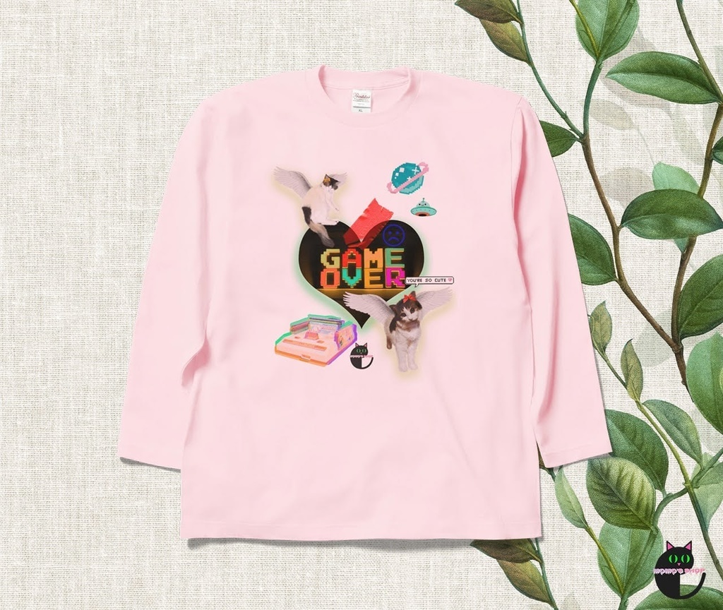 GAME OVER-ハート型-ロンT