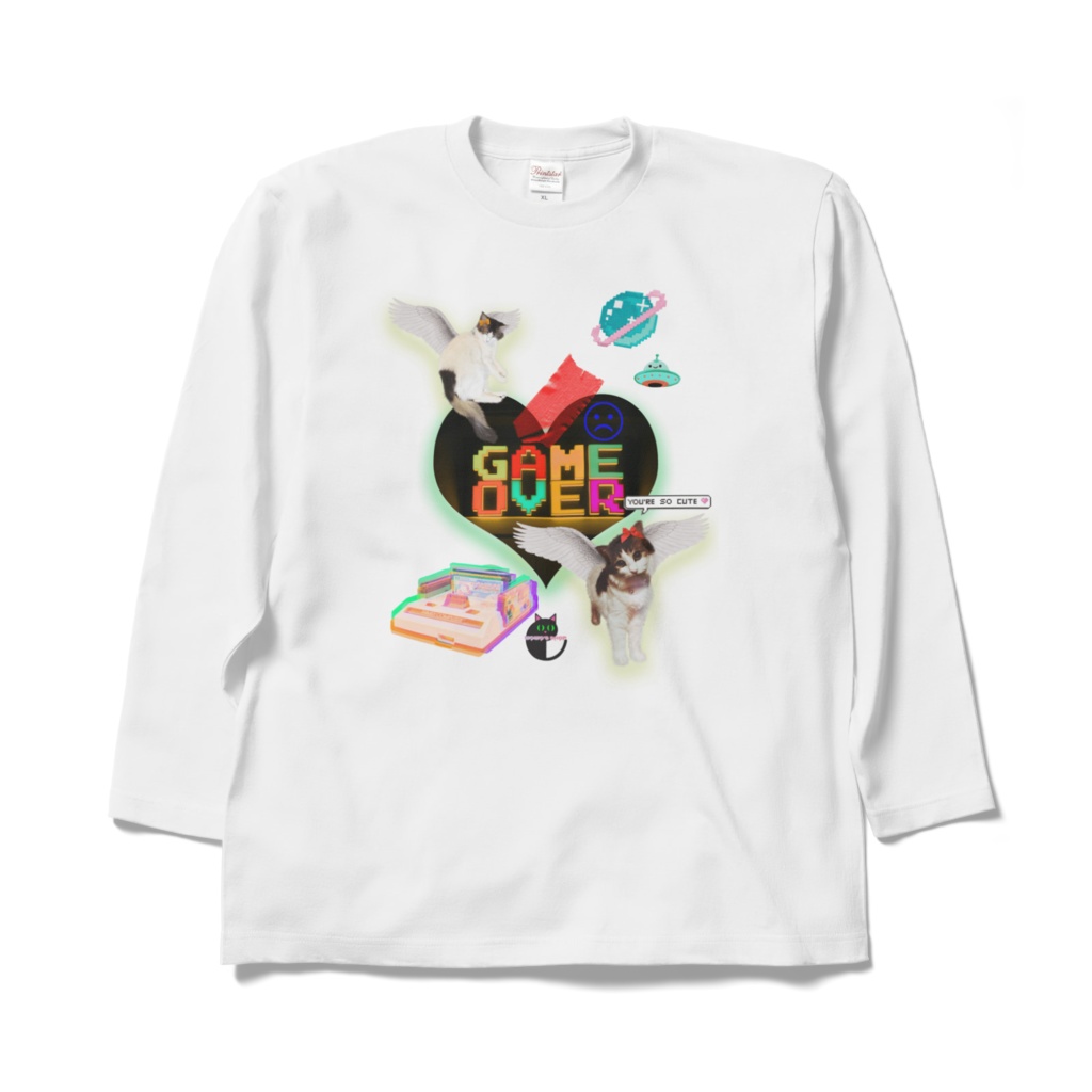 GAME OVER-ハート型-ロンT
