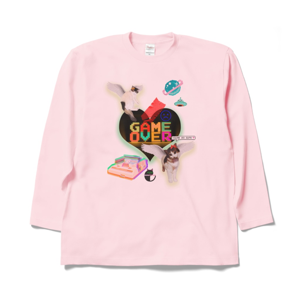 GAME OVER-ハート型-ロンT