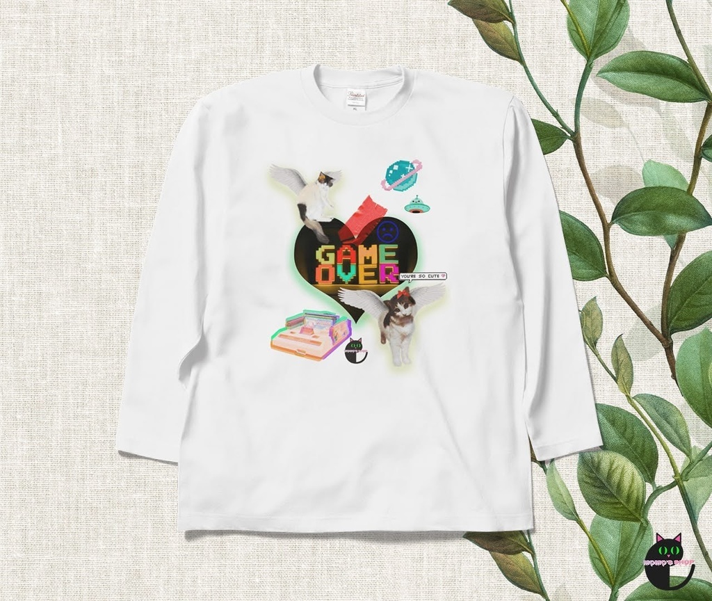 GAME OVER-ハート型-ロンT
